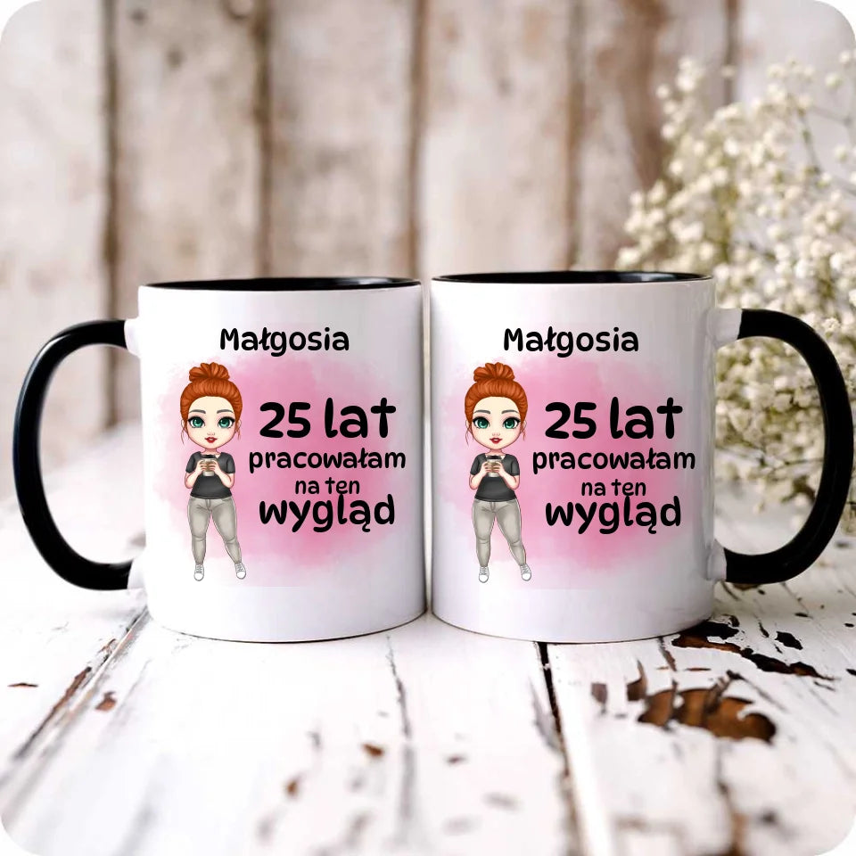 Czarny kubek z nadrukiem na prezent - StoryCups.pl