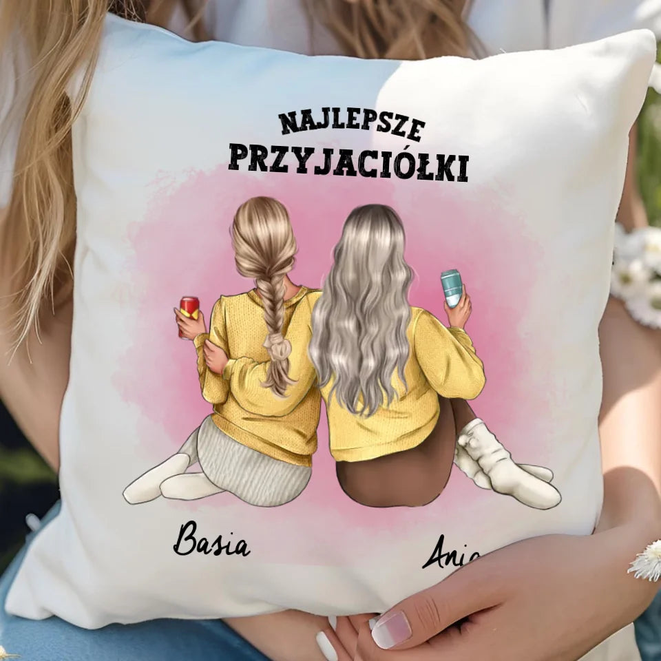 Prezent dla przyjaciółki - personalizowana poduszka przyjaciółek