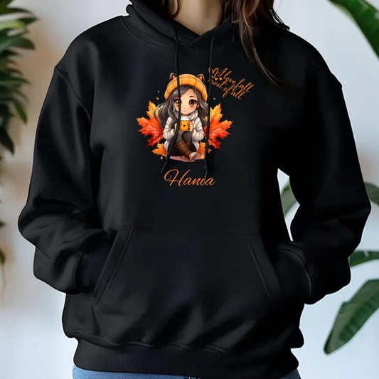 I love fall most of all jesieniara anime imię | Bluza damska z kapturem