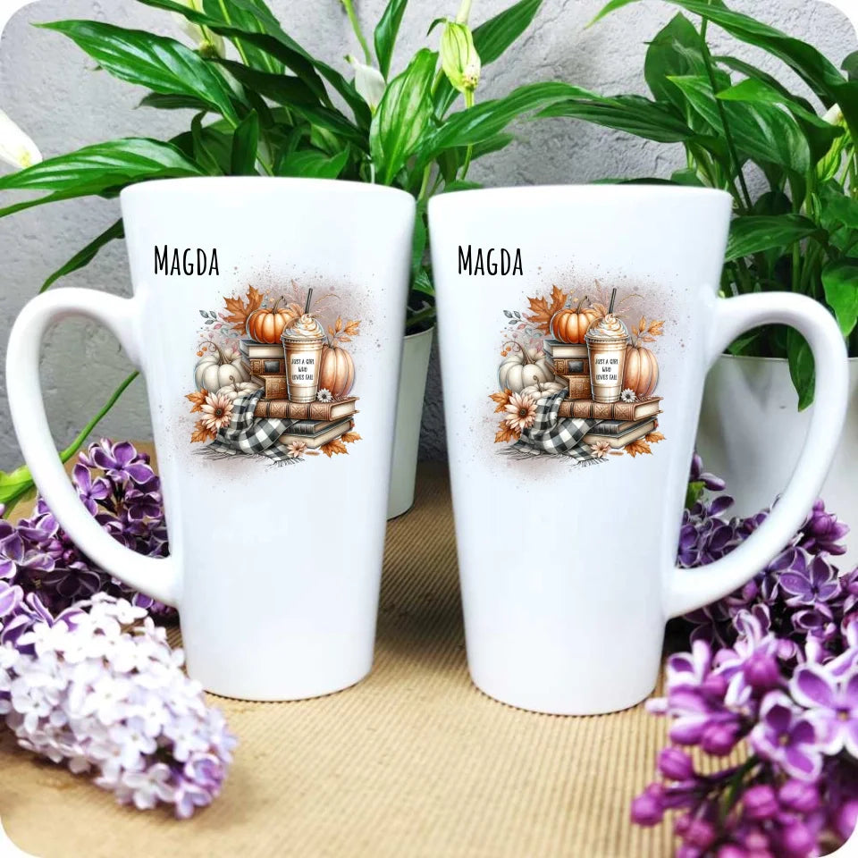 Just a girl who loves fall | Personalizowany duży kubek dla jesieniary 450ml