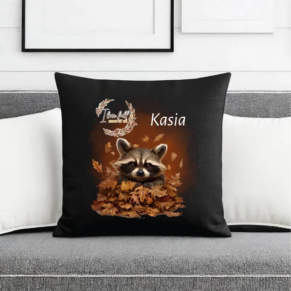 I love fall | Personalizowana poduszka dekoracyjna jesienna z szopem