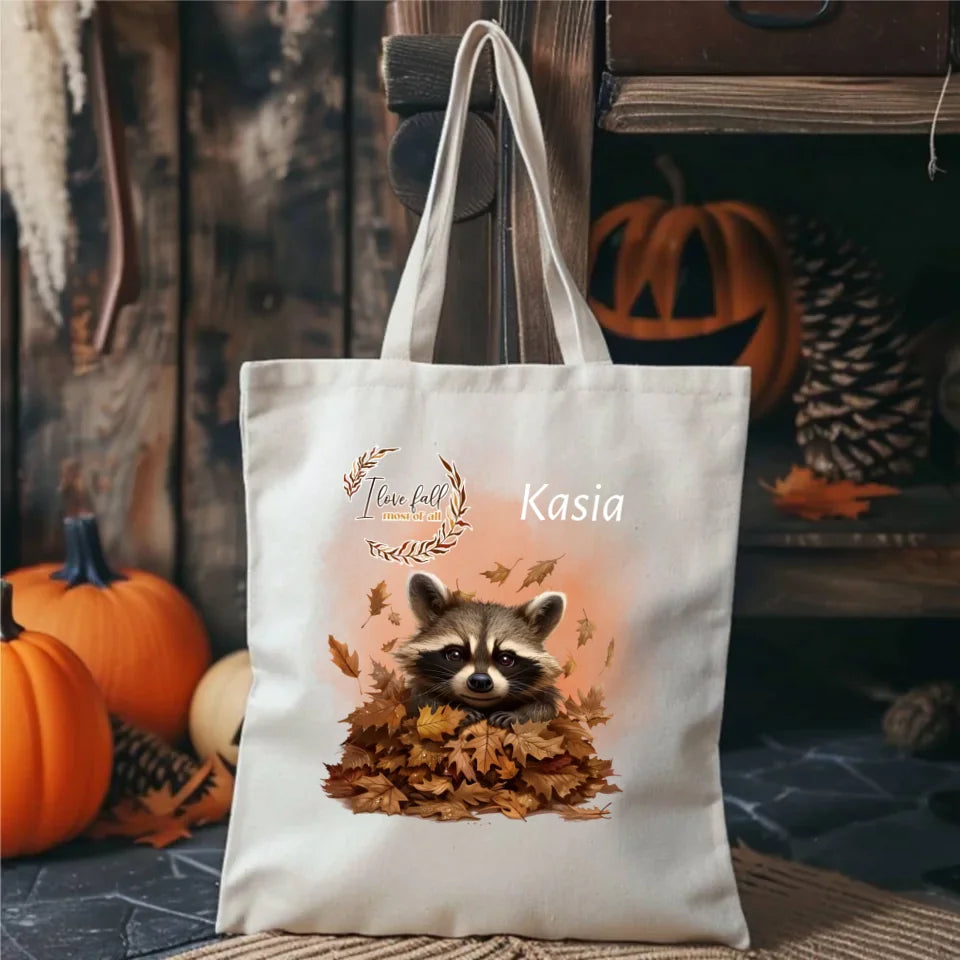 I love fall | Personalizowana torba jesienna z szopem