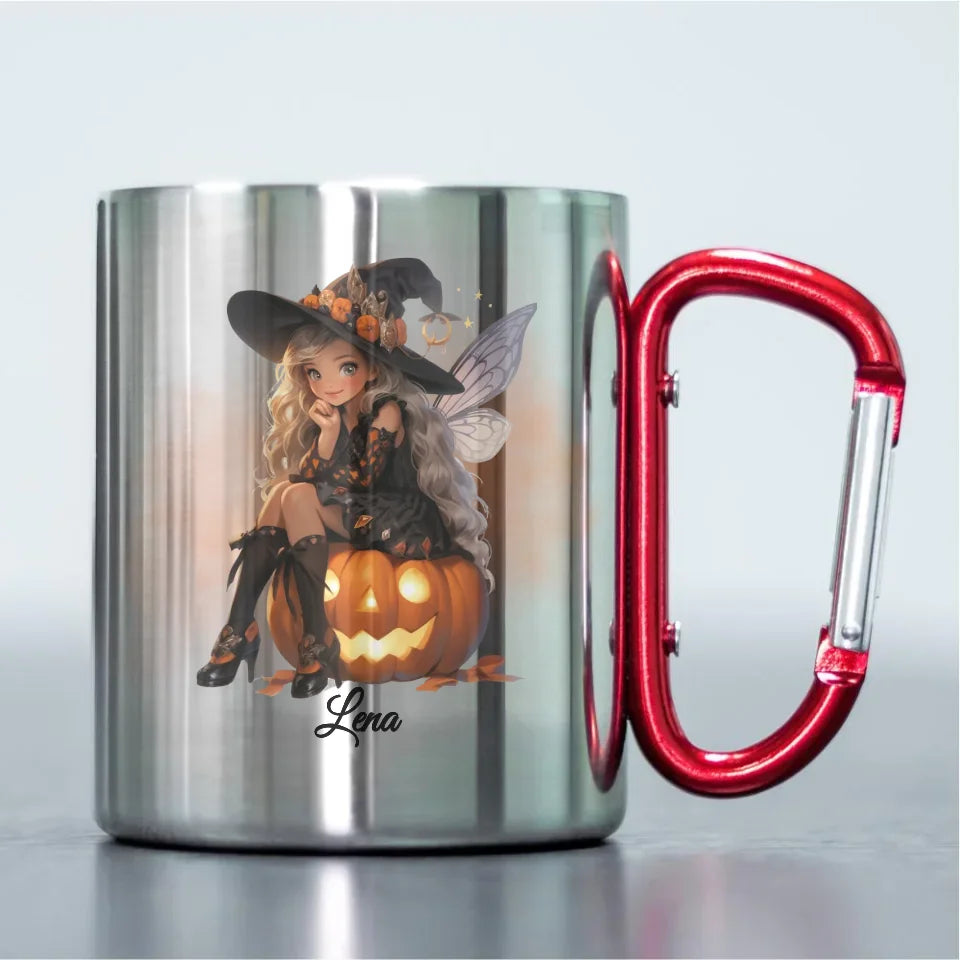 Wróżka | Personalizowany kubek metalowy na Halloween