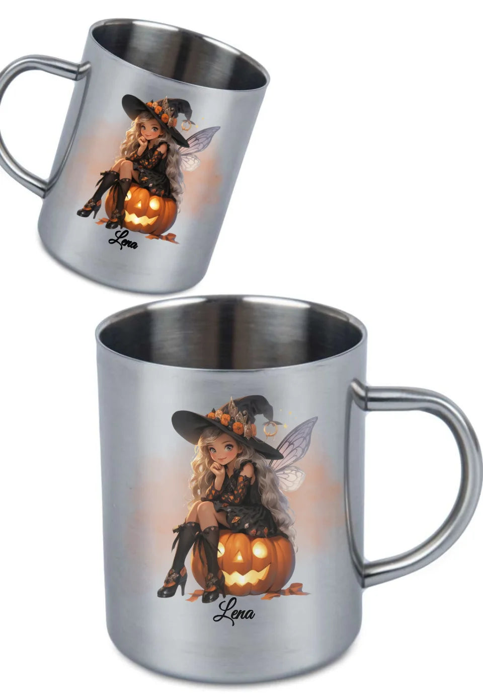 Wróżka | Personalizowany kubek metalowy na Halloween