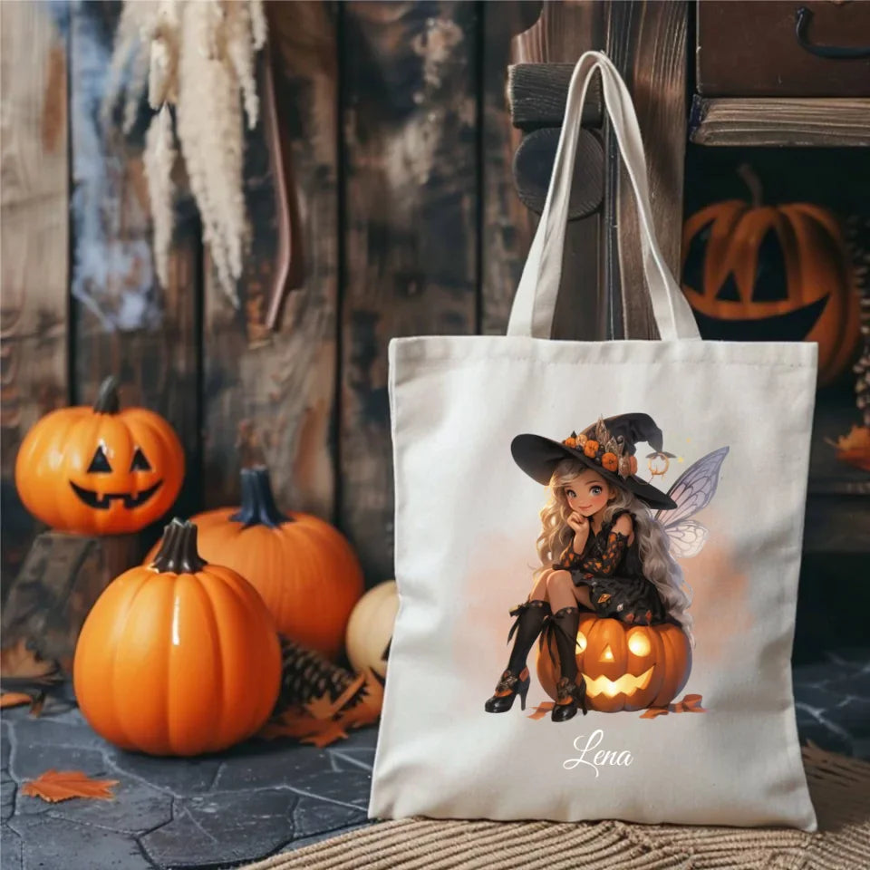 Wróżka | Personalizowana eko torba na Halloween