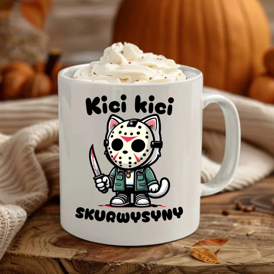 Pierwsze kawa, później straszenie | Kubek na Halloween