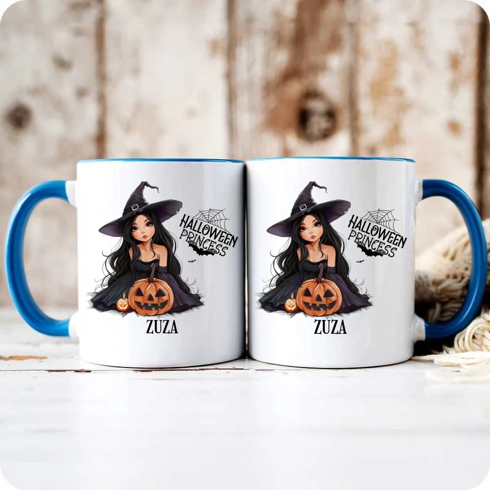 Halloween Princess | Kubek z imieniem na Halloween niebieski