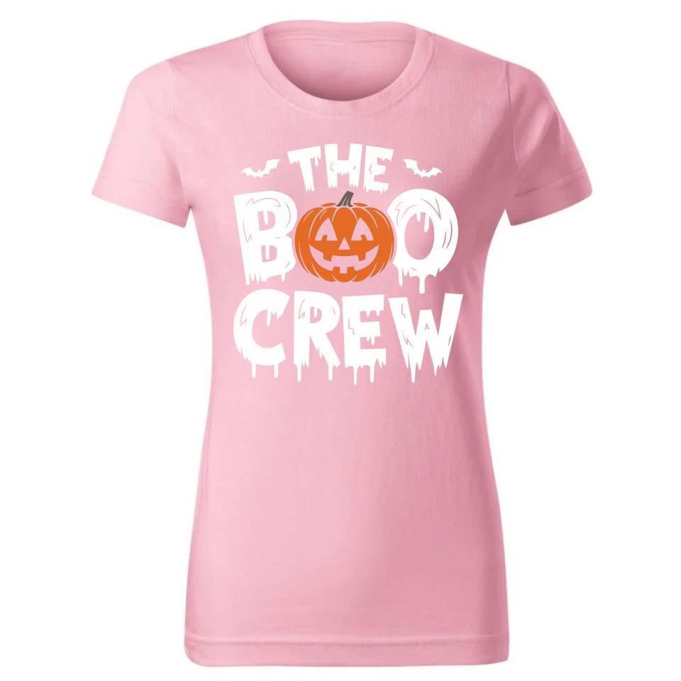 The Boo Crew | Koszulka damska na Halloween różowa