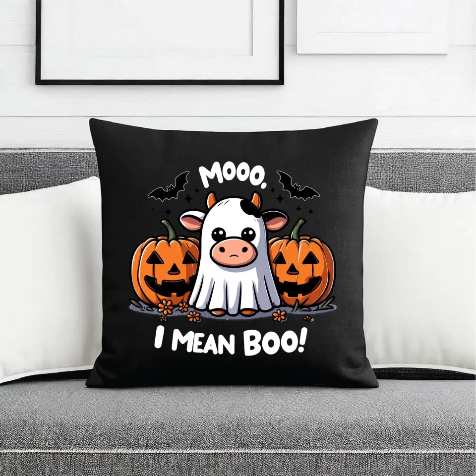 Mooo I mean Boo! | Poduszka dekoracyjna na Halloween