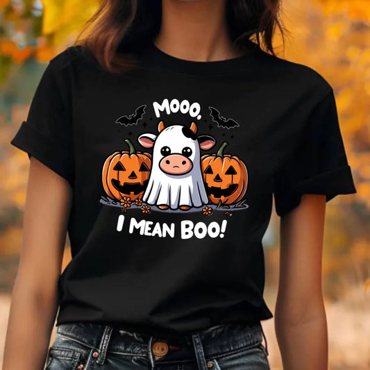 Mooo I mean Boo! | Koszulka damska na Halloween