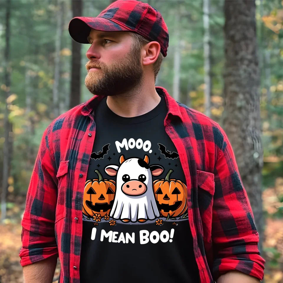 Mooo I mean Boo! | Koszulka męska na Halloween