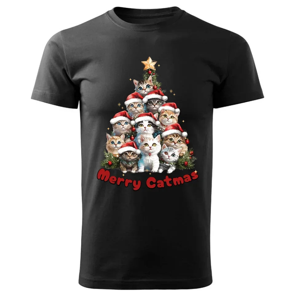Merry Catmas | Świąteczna koszulka męska BN20 - StoryCups.pl