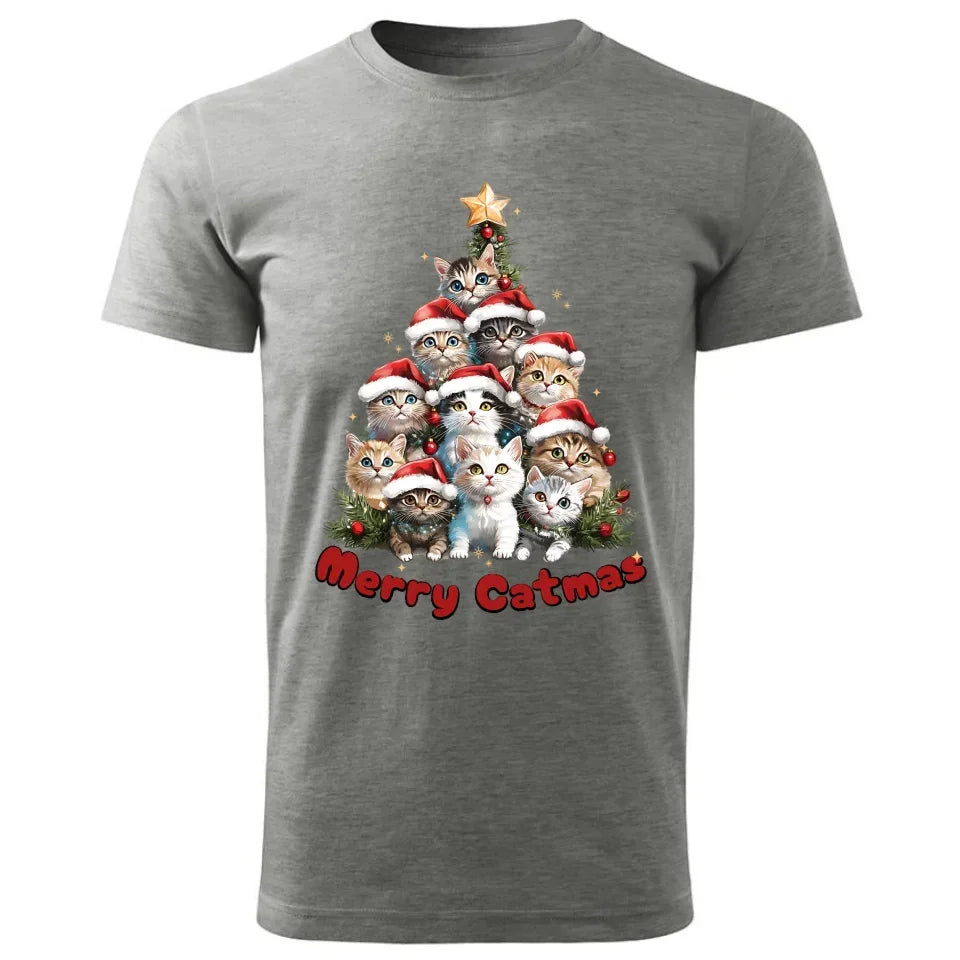 Merry Catmas | Świąteczna koszulka męska BN20 - StoryCups.pl