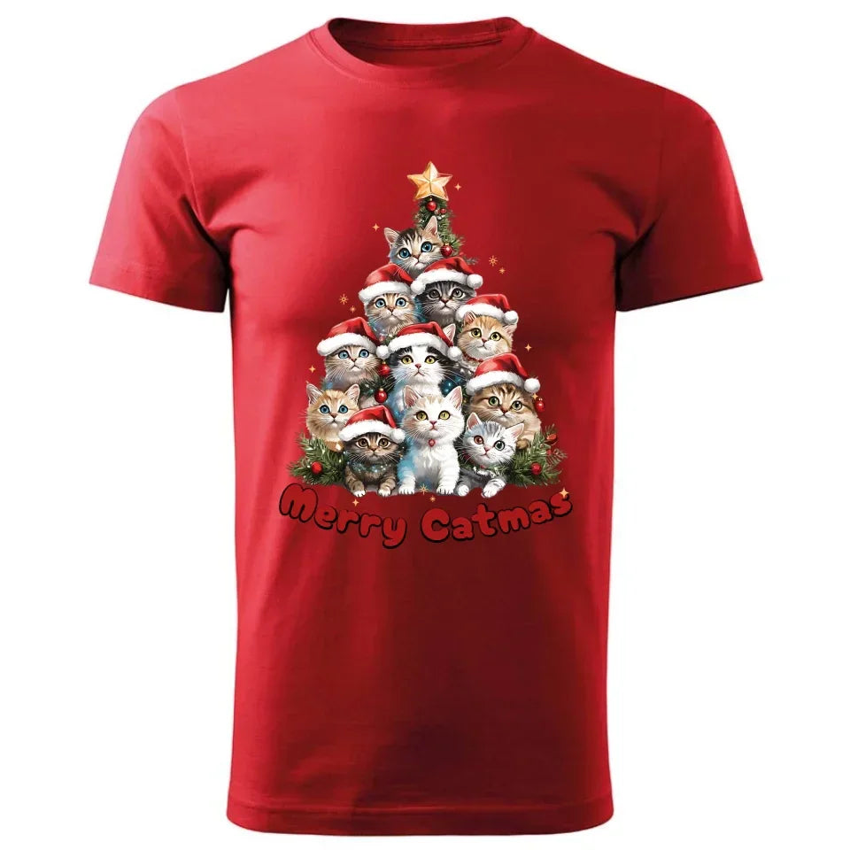 Merry Catmas | Świąteczna koszulka męska BN20 - StoryCups.pl