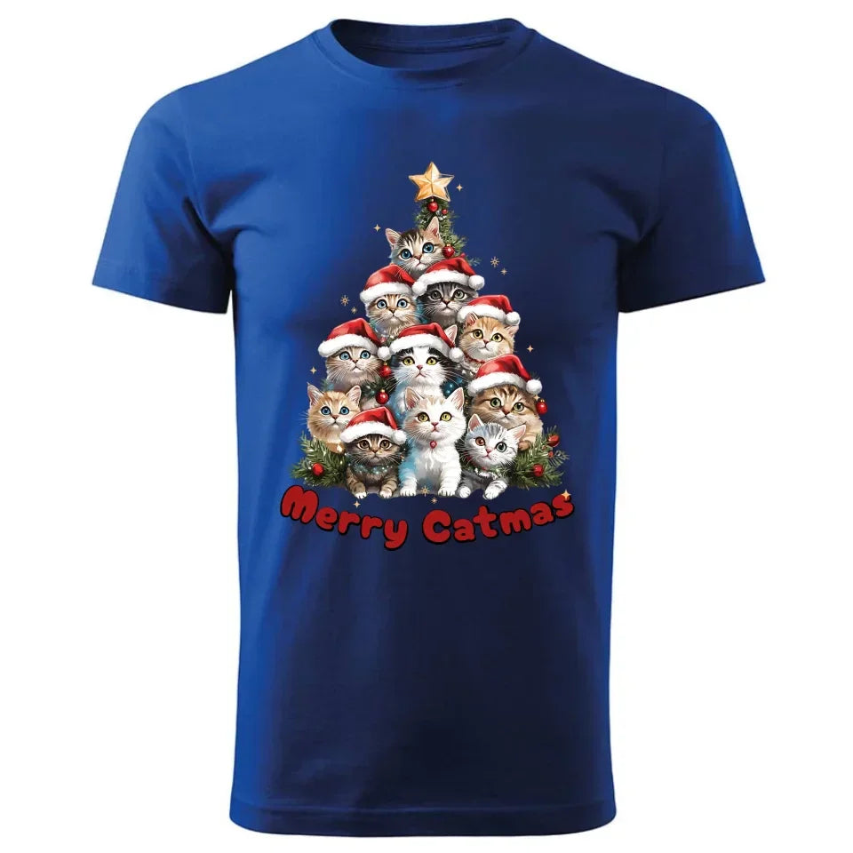 Merry Catmas | Świąteczna koszulka męska BN20 - StoryCups.pl