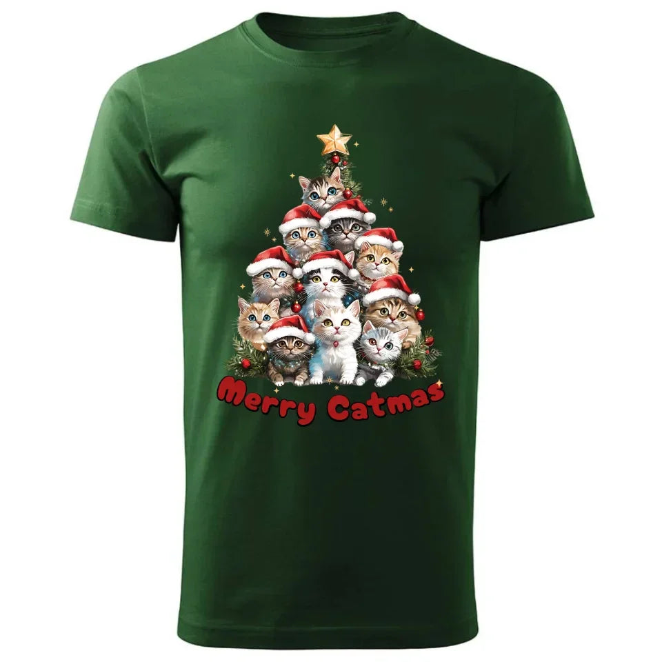 Merry Catmas | Świąteczna koszulka męska BN20 - StoryCups.pl