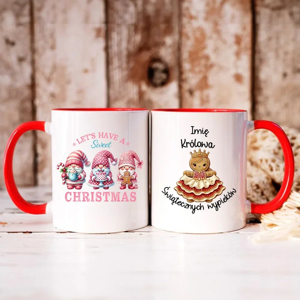 Królowa świątecznych wypieków imię | Personalizowany kubek na święta BN28 - StoryCups.pl