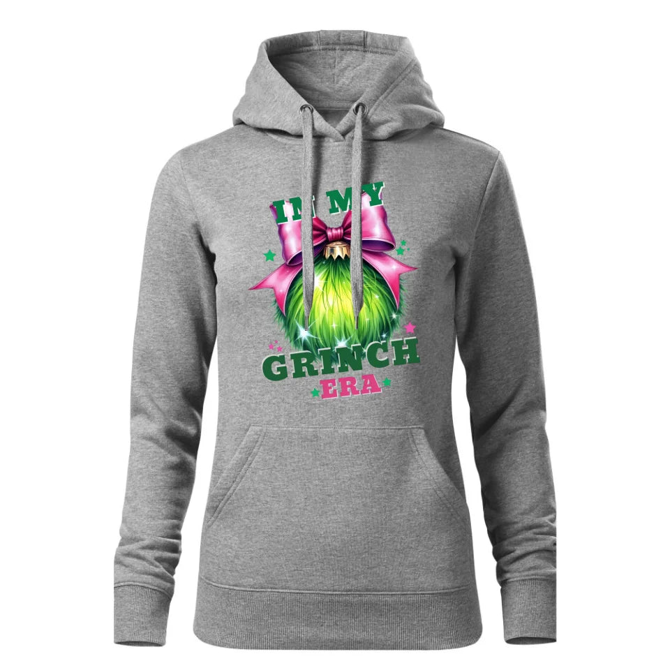 Świąteczna bluza damska z kapturem szara na prezent personalizacja hoodie