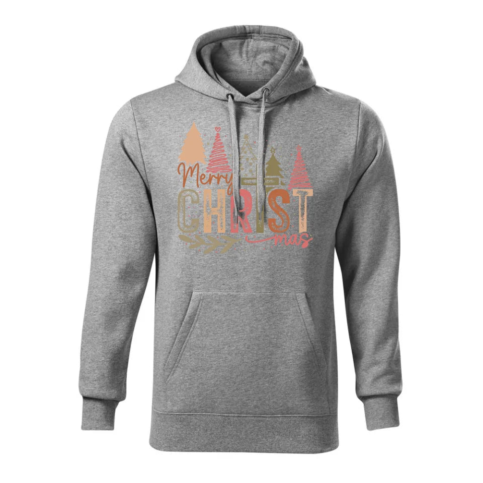 Świąteczna bluza męska z kapturem szara na prezent personalizacja hoodie Święta Boże Narodzenie Mikołajki