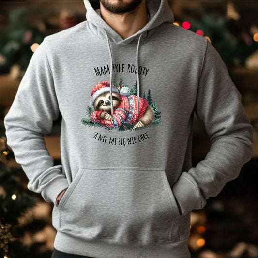 Świąteczna bluza męska z kapturem na prezent hoodie personalizacja