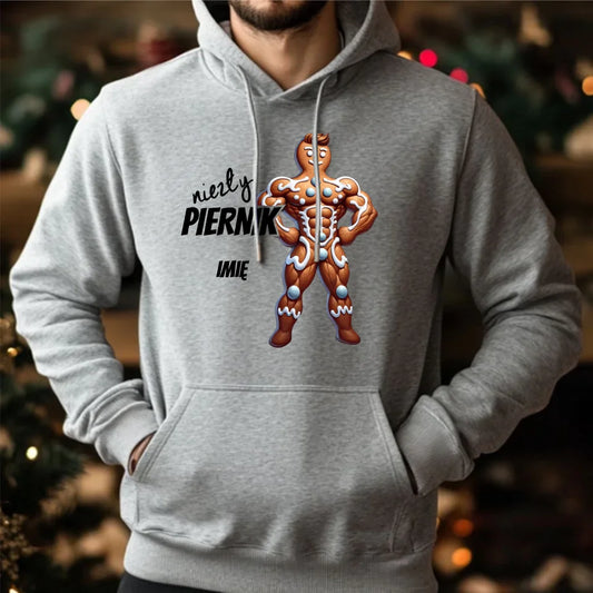 Świąteczna bluza męska z kapturem na prezent hoodie personalizacja