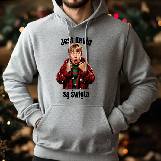 Świąteczna bluza męska z kapturem na prezent hoodie personalizacja