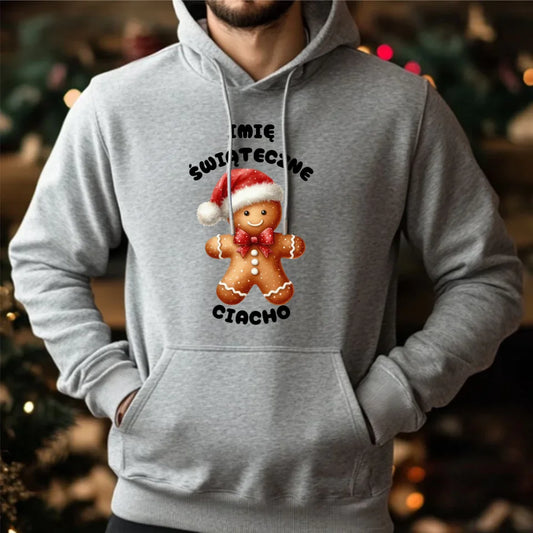 Świąteczna bluza męska z kapturem na prezent hoodie personalizacja