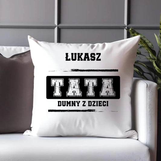 Personalizowana poduszka dla taty prezent na Dzień Ojca Święta Urodziny