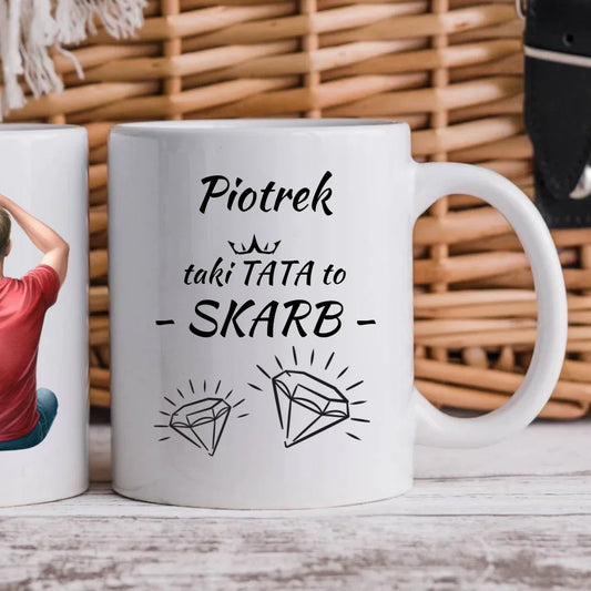 Personalizowany kubek dla taty prezent na Dzień Ojca Święta Urodziny