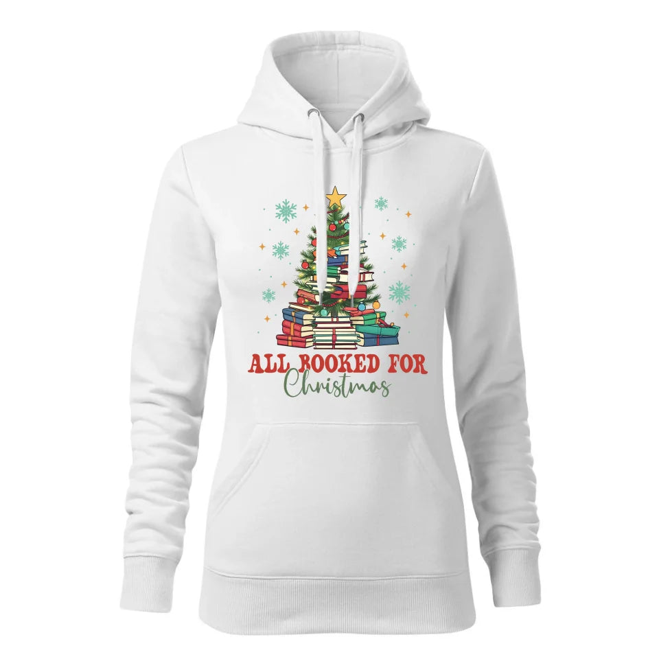 Świąteczna bluza damska z kapturem biała na prezent personalizacja hoodie Święta Boże Narodzenie Mikołajki