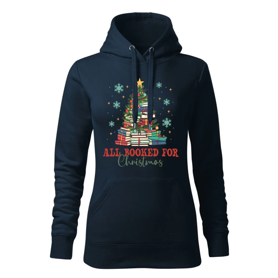 Świąteczna bluza damska z kapturem granatowa na prezent personalizacja hoodie Święta Boże Narodzenie Mikołajki