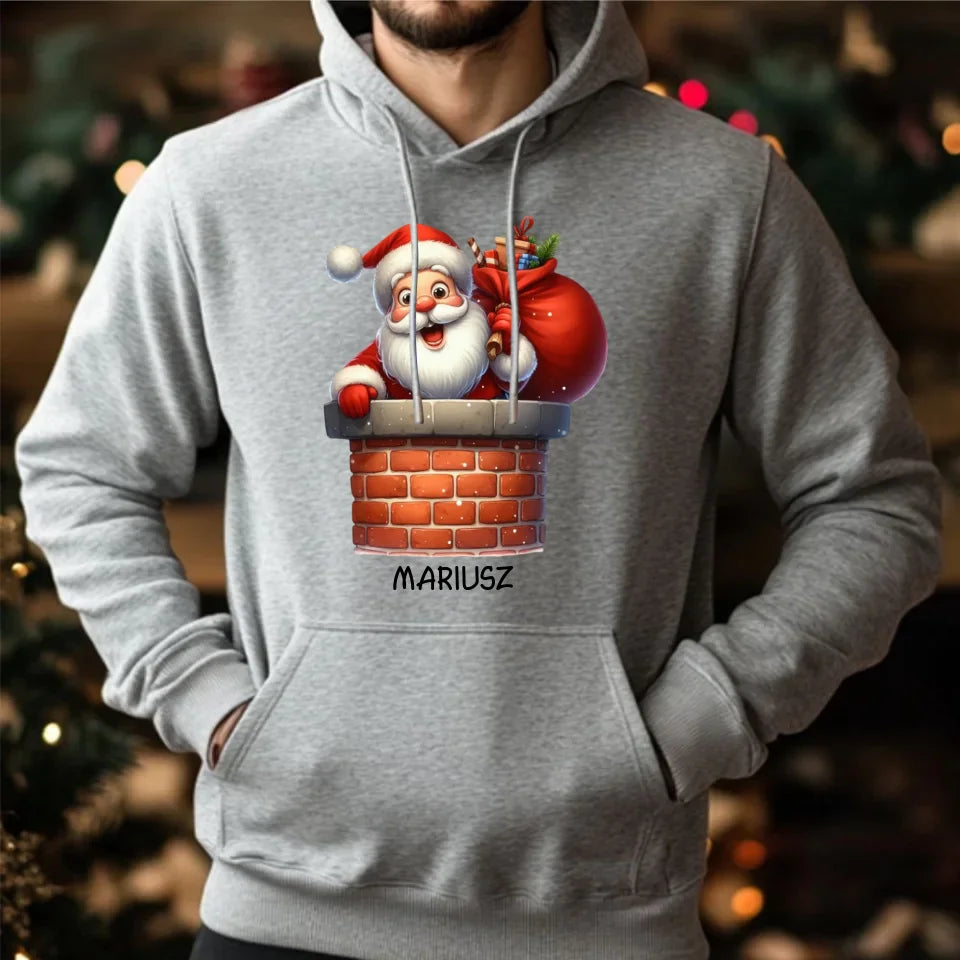 Świąteczna bluza męska z kapturem na prezent hoodie personalizacja