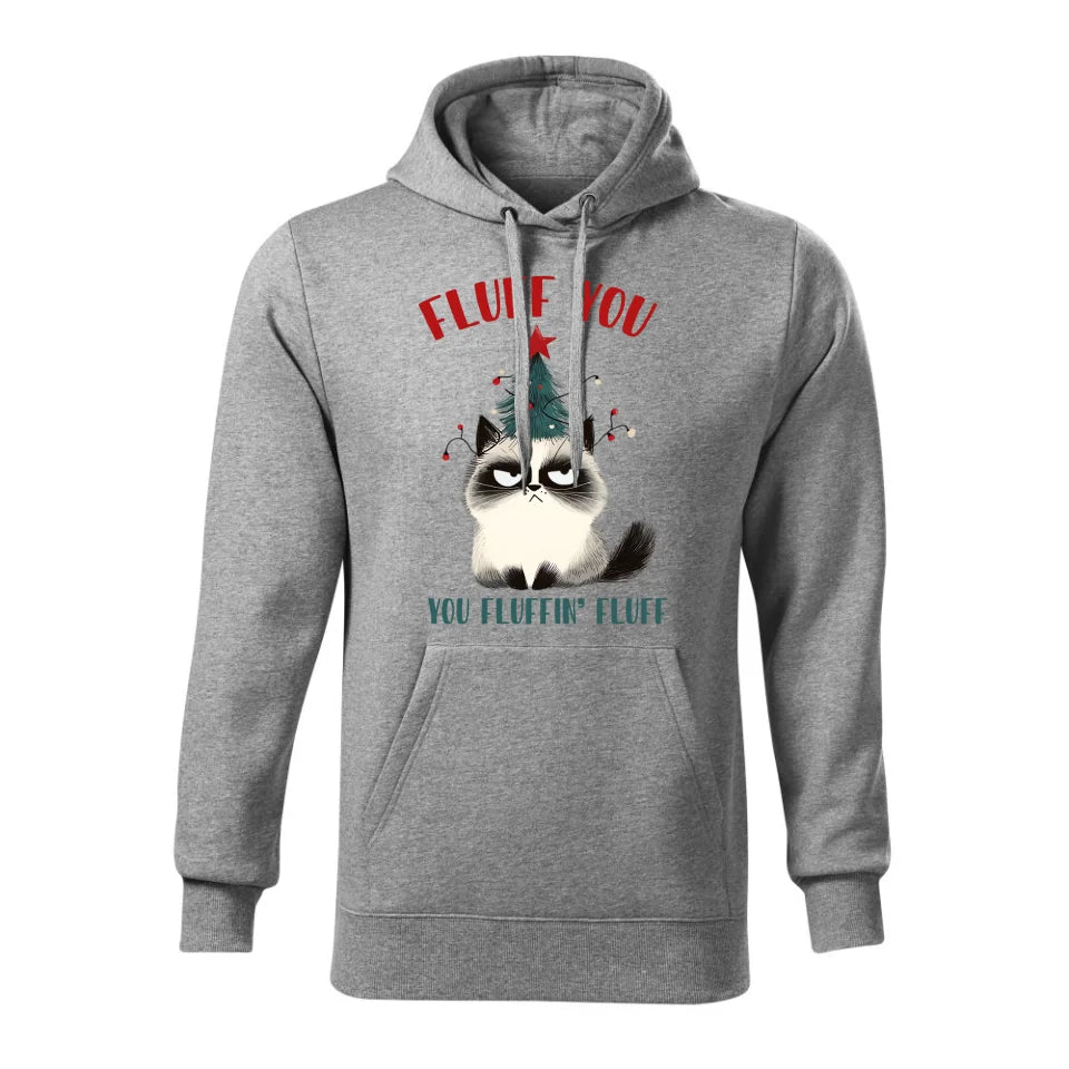 Świąteczna bluza męska z kapturem szara na prezent personalizacja hoodie Święta Boże Narodzenie Mikołajki