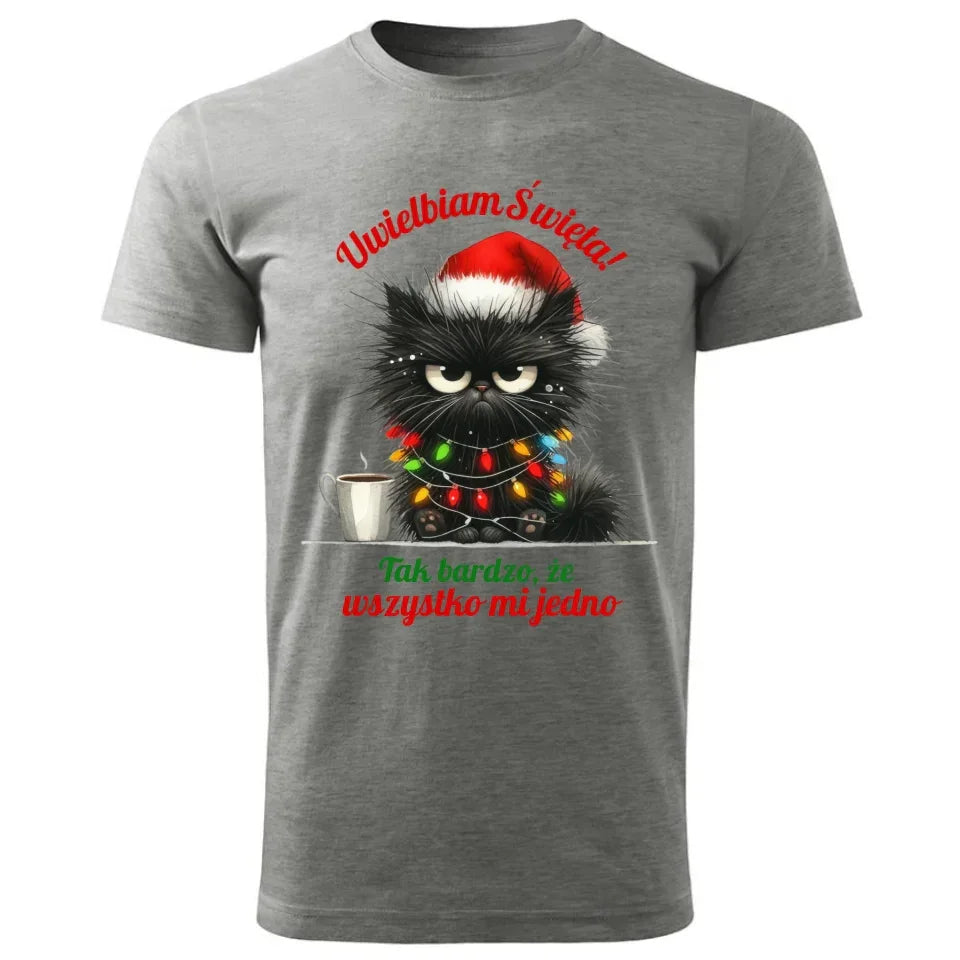 Wszystko mi jedno | Świąteczna koszulka męska BN35 - StoryCups.pl