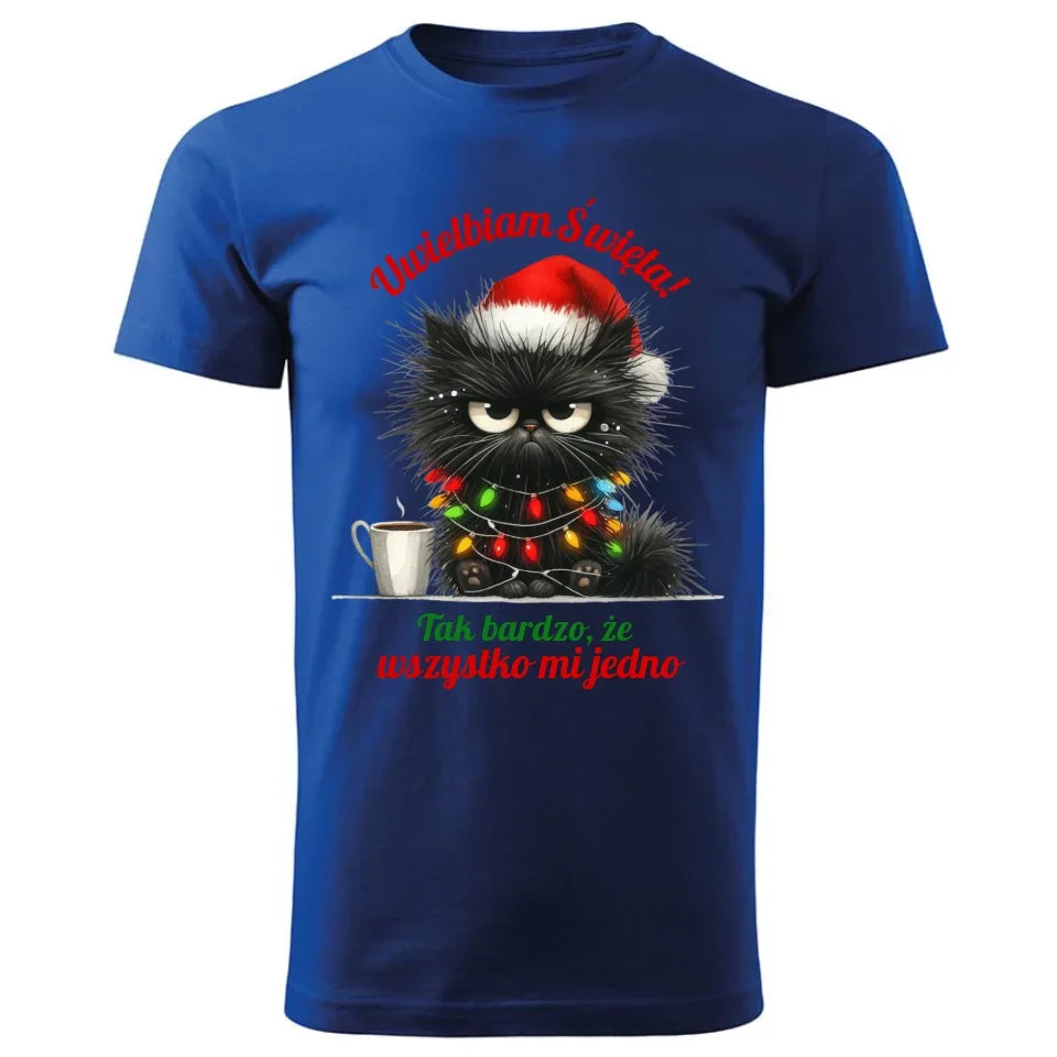 Wszystko mi jedno | Świąteczna koszulka męska BN35 - StoryCups.pl