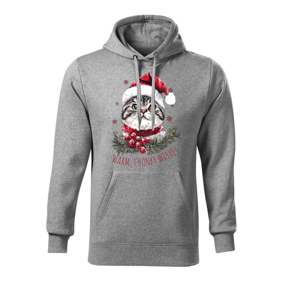 Świąteczna bluza męska z kapturem szara na prezent personalizacja hoodie Święta Boże Narodzenie Mikołajki