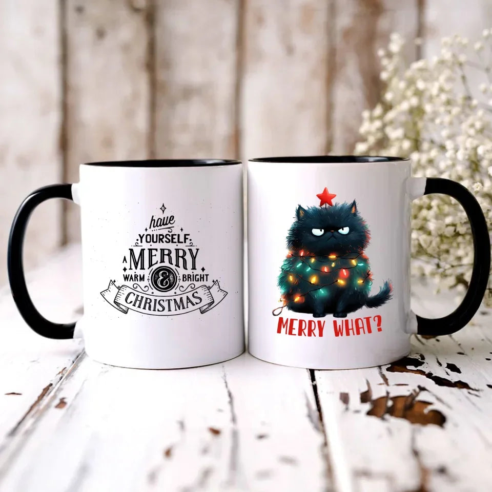 Merry what? | Świąteczny kubek BN37 - StoryCups.pl