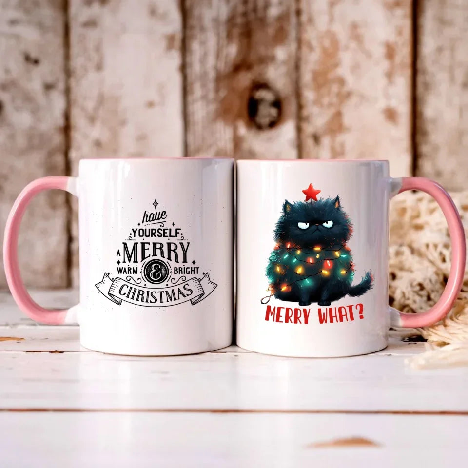 Merry what? | Świąteczny kubek BN37 - StoryCups.pl