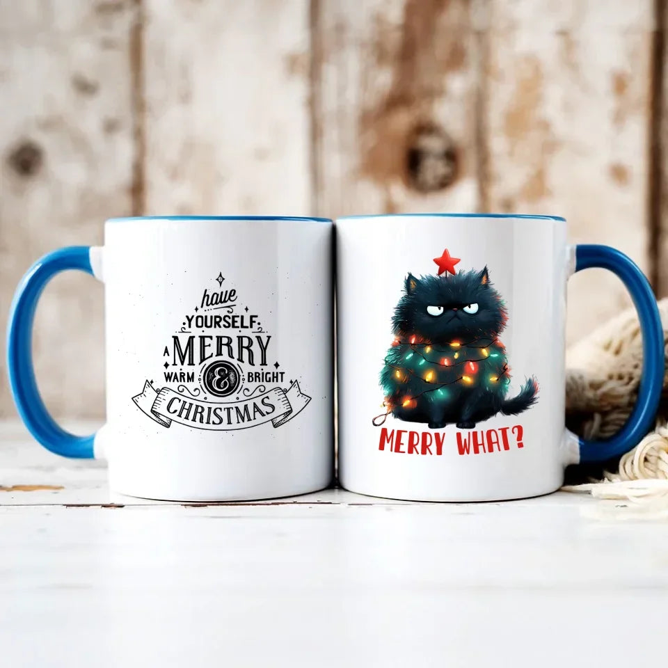 Merry what? | Świąteczny kubek BN37 - StoryCups.pl