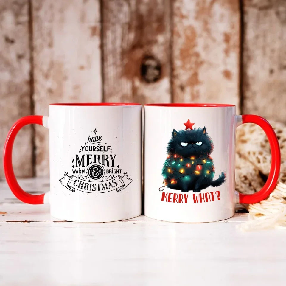Merry what? | Świąteczny kubek BN37 - StoryCups.pl