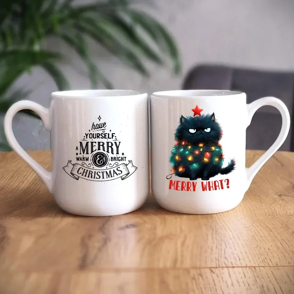 Merry what? | Świąteczny kubek BN37 - StoryCups.pl