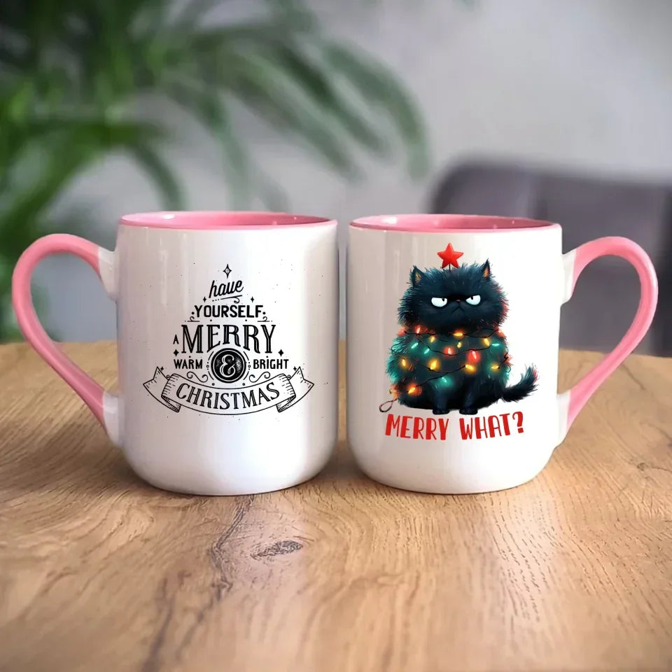 Merry what? | Świąteczny kubek BN37 - StoryCups.pl