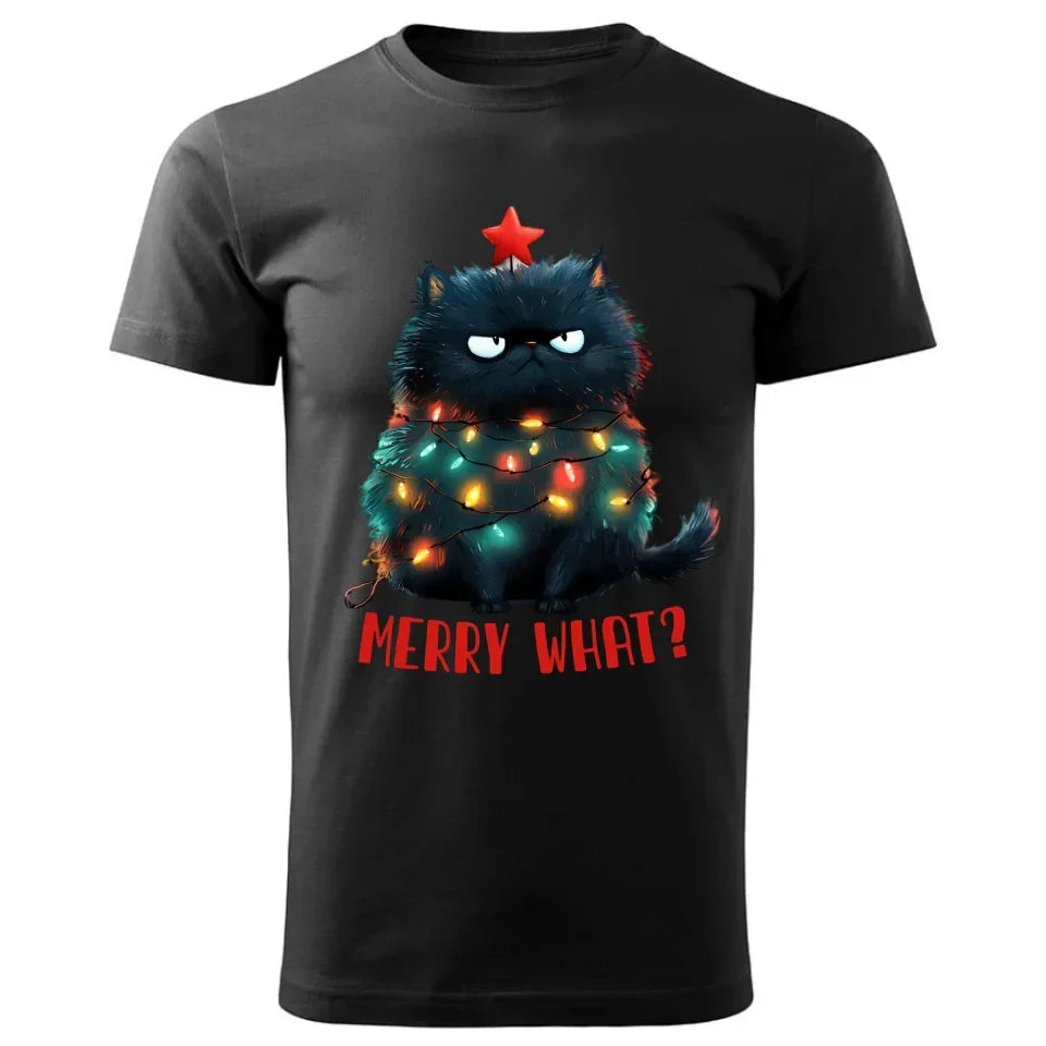 Merry what? | Świąteczna koszulka męska BN37 - StoryCups.pl