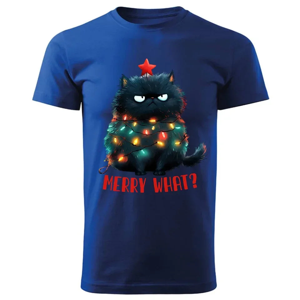 Merry what? | Świąteczna koszulka męska BN37 - StoryCups.pl