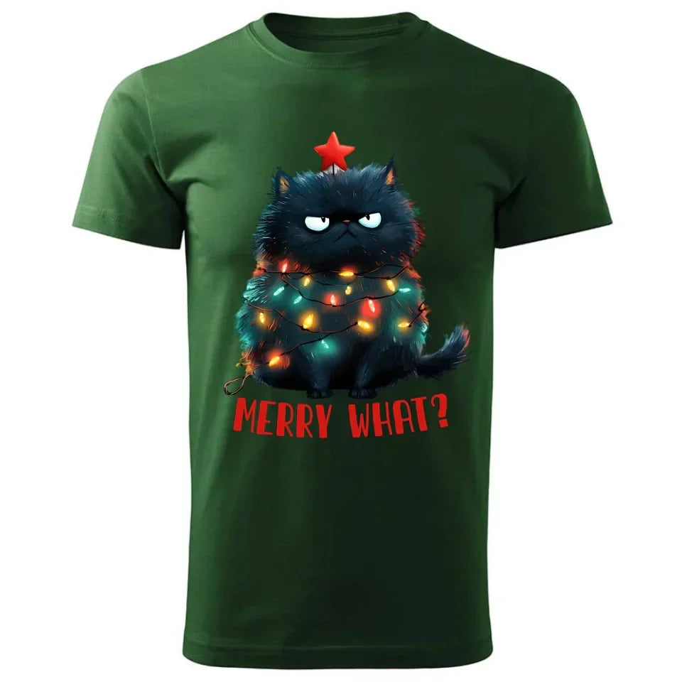 Merry what? | Świąteczna koszulka męska BN37 - StoryCups.pl