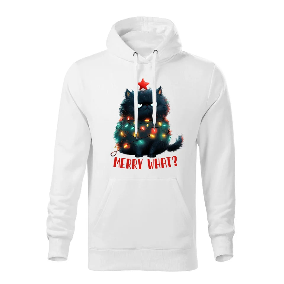 Świąteczna bluza męska z kapturem biała na prezent personalizacja hoodie Święta Boże Narodzenie Mikołajki