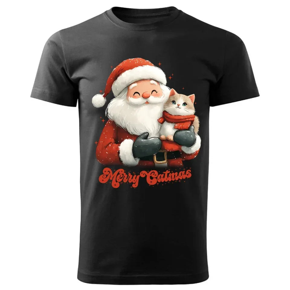 Merry Catmas | Świąteczna koszulka męska BN38 - StoryCups.pl