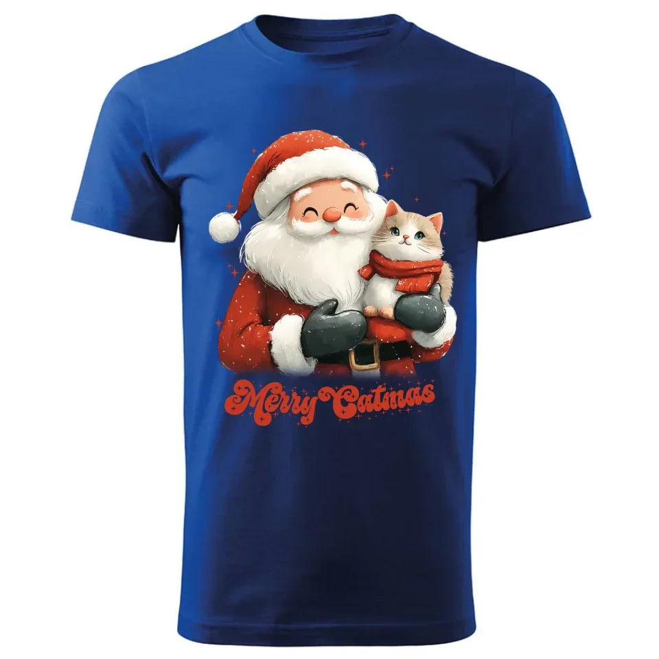 Merry Catmas | Świąteczna koszulka męska BN38 - StoryCups.pl