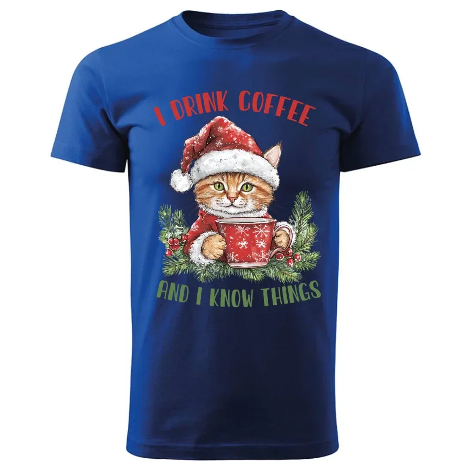 I drink coffee and I know things | Świąteczna koszulka męska BN39 - StoryCups.pl