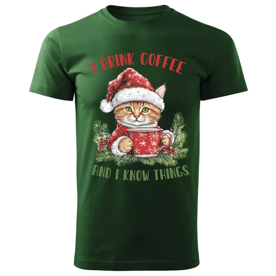 I drink coffee and I know things | Świąteczna koszulka męska BN39 - StoryCups.pl